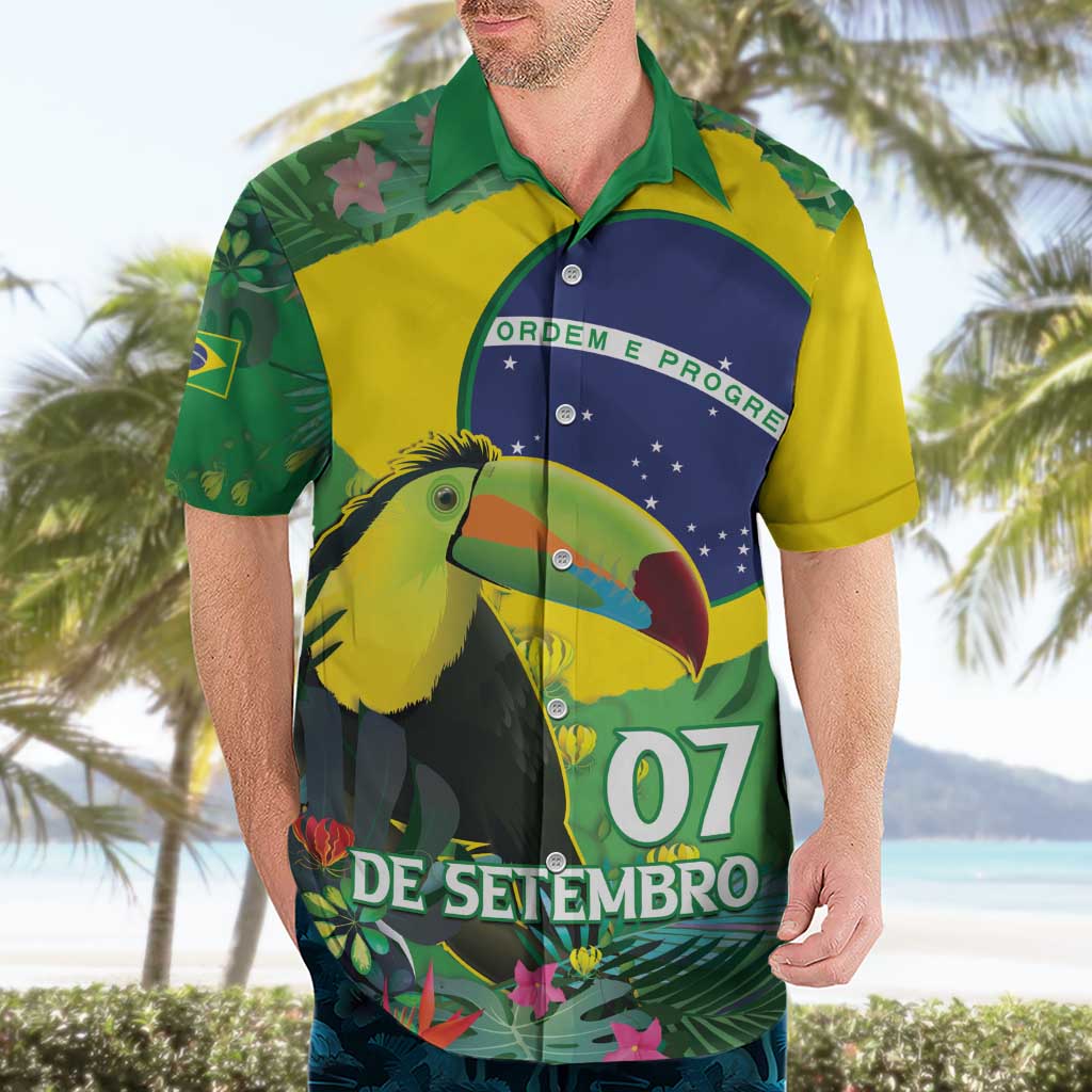 Feliz Dia Da Indepencencia Brazil Hawaiian Shirt Brasil Toucan Tropical Vibes - Wonder Print Shop