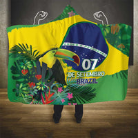 Feliz Dia Da Indepencencia Brazil Hooded Blanket Brasil Toucan Tropical Vibes