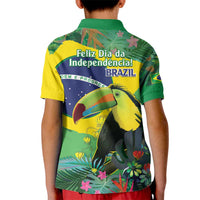 Feliz Dia Da Indepencencia Brazil Kid Polo Shirt Brasil Toucan Tropical Vibes - Wonder Print Shop