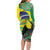 Feliz Dia Da Indepencencia Brazil Long Sleeve Bodycon Dress Brasil Toucan Tropical Vibes - Wonder Print Shop