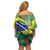 Feliz Dia Da Indepencencia Brazil Off Shoulder Short Dress Brasil Toucan Tropical Vibes - Wonder Print Shop