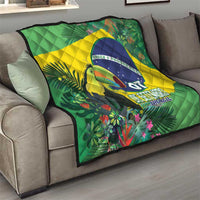 Feliz Dia Da Indepencencia Brazil Quilt Brasil Toucan Tropical Vibes - Wonder Print Shop
