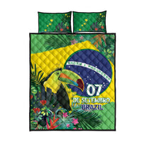 Feliz Dia Da Indepencencia Brazil Quilt Bed Set Brasil Toucan Tropical Vibes - Wonder Print Shop