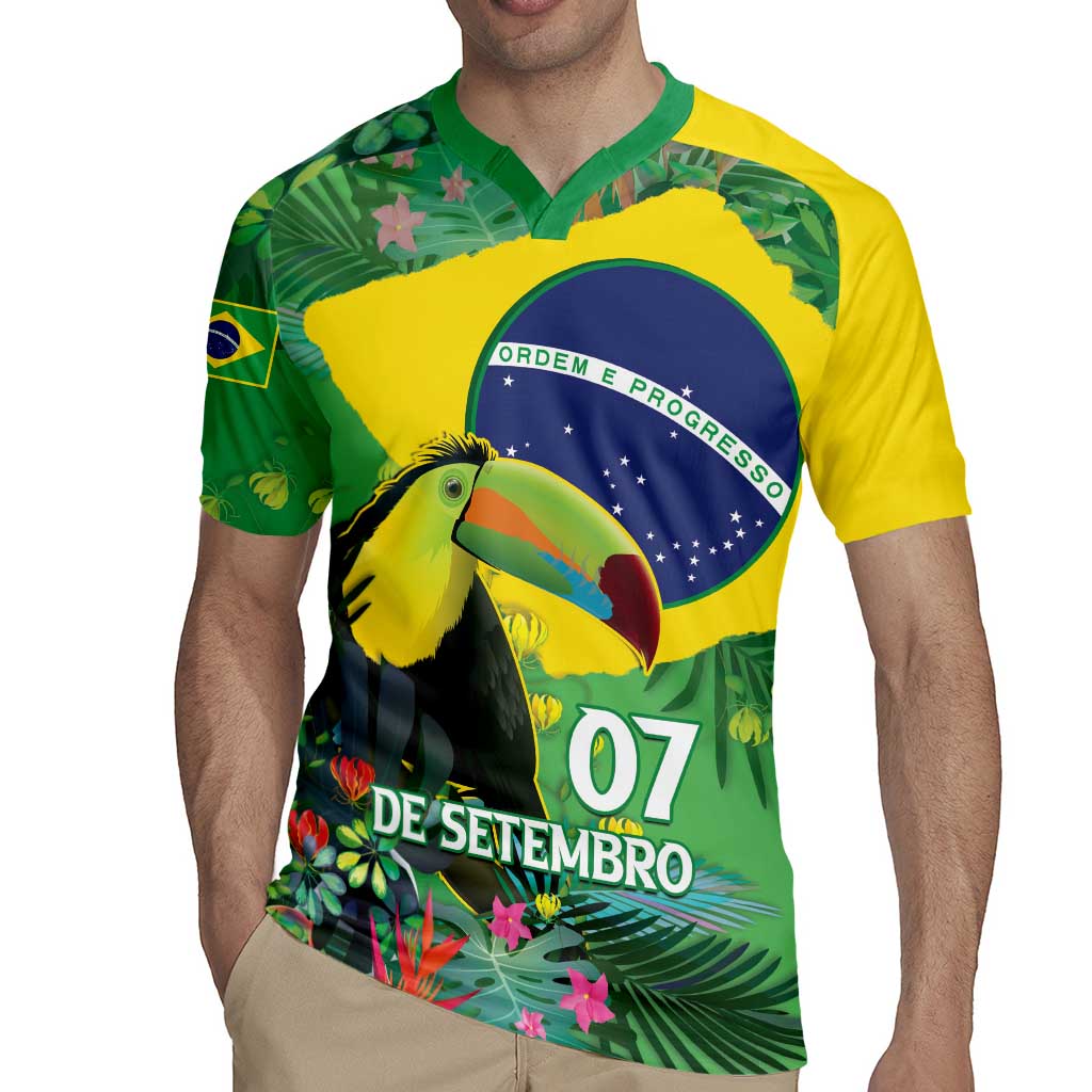 Feliz Dia Da Indepencencia Brazil Rugby Jersey Brasil Toucan Tropical Vibes - Wonder Print Shop