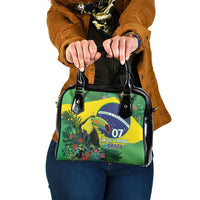 Feliz Dia Da Indepencencia Brazil Shoulder Handbag Brasil Toucan Tropical Vibes