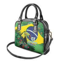 Feliz Dia Da Indepencencia Brazil Shoulder Handbag Brasil Toucan Tropical Vibes