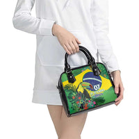 Feliz Dia Da Indepencencia Brazil Shoulder Handbag Brasil Toucan Tropical Vibes