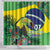 Feliz Dia Da Indepencencia Brazil Shower Curtain Brasil Toucan Tropical Vibes