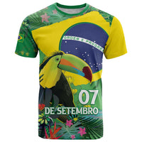 Feliz Dia Da Indepencencia Brazil T Shirt Brasil Toucan Tropical Vibes - Wonder Print Shop