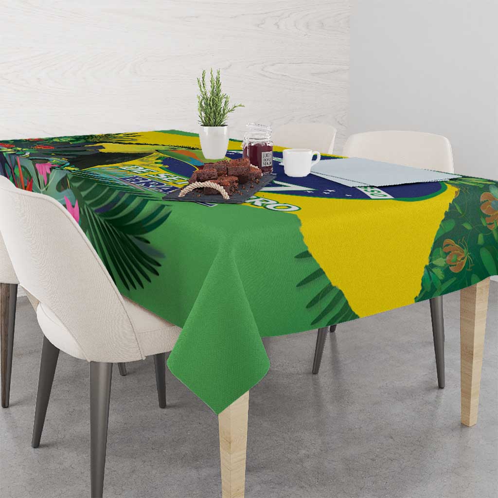 Feliz Dia Da Indepencencia Brazil Tablecloth Brasil Toucan Tropical Vibes - Wonder Print Shop