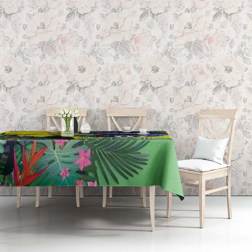 Feliz Dia Da Indepencencia Brazil Tablecloth Brasil Toucan Tropical Vibes - Wonder Print Shop