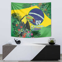 Feliz Dia Da Indepencencia Brazil Tapestry Brasil Toucan Tropical Vibes - Wonder Print Shop