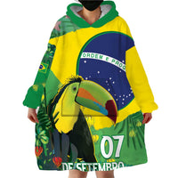 Feliz Dia Da Indepencencia Brazil Wearable Blanket Hoodie Brasil Toucan Tropical Vibes - Wonder Print Shop