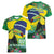 Feliz Dia Da Indepencencia Brazil Women V-Neck T-Shirt Brasil Toucan Tropical Vibes - Wonder Print Shop