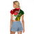 Personalised South Africa And England Rugby Raglan Cropped T Shirt 2023 Springboks Combine Red Roses Sporty Style - Wonder Print Shop
