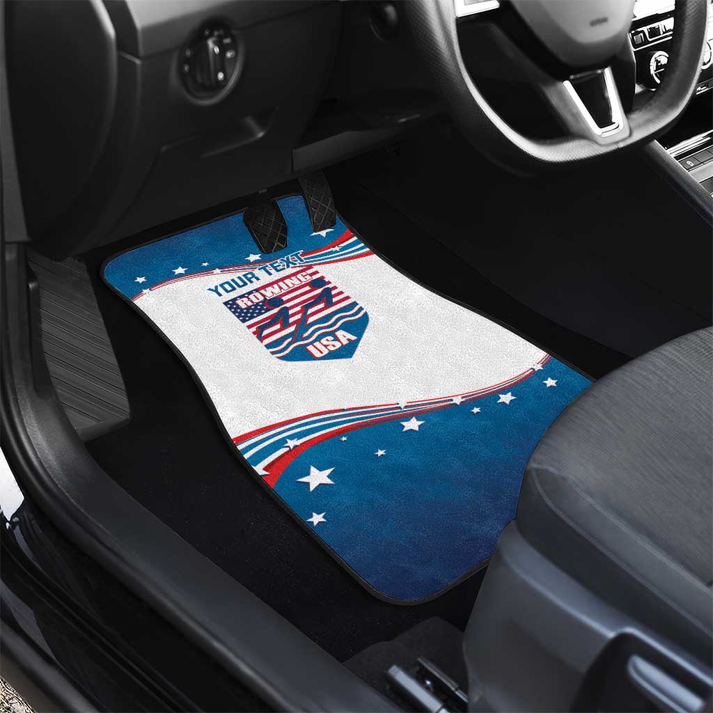 Personalized USA Rowing Car Mats 2024 United States Flag Curve Style - Wonder Print Shop