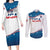 Personalized USA Rowing Couples Matching Long Sleeve Bodycon Dress and Long Sleeve Button Shirt 2024 United States Flag Curve Style - Wonder Print Shop