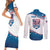 Personalized USA Rowing Couples Matching Short Sleeve Bodycon Dress and Long Sleeve Button Shirt 2024 United States Flag Curve Style - Wonder Print Shop