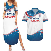 Personalized USA Rowing Couples Matching Summer Maxi Dress and Hawaiian Shirt 2024 United States Flag Curve Style - Wonder Print Shop