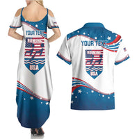 Personalized USA Rowing Couples Matching Summer Maxi Dress and Hawaiian Shirt 2024 United States Flag Curve Style - Wonder Print Shop