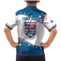 Personalized USA Rowing Family Matching Mermaid Dress and Hawaiian Shirt 2024 United States Flag Curve Style - Wonder Print Shop