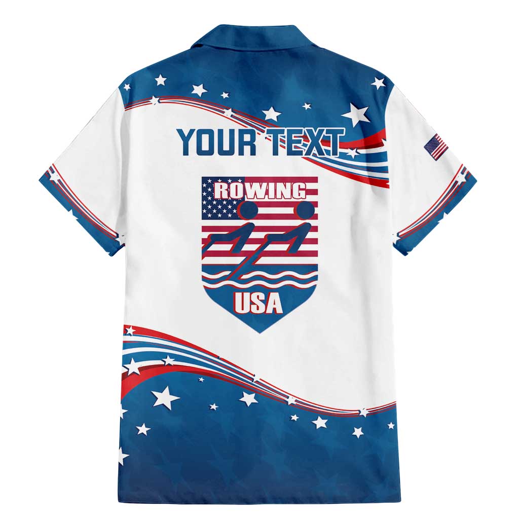 Personalized USA Rowing Family Matching Mermaid Dress and Hawaiian Shirt 2024 United States Flag Curve Style - Wonder Print Shop