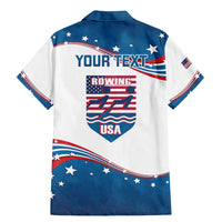 Personalized USA Rowing Family Matching Mermaid Dress and Hawaiian Shirt 2024 United States Flag Curve Style - Wonder Print Shop