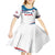 Personalized USA Rowing Kid Short Sleeve Dress 2024 United States Flag Curve Style - Wonder Print Shop