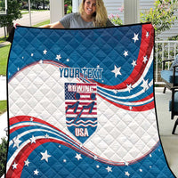 Personalized USA Rowing Quilt 2024 United States Flag Curve Style - Wonder Print Shop
