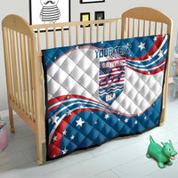 Personalized USA Rowing Quilt 2024 United States Flag Curve Style - Wonder Print Shop