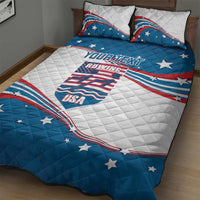 Personalized USA Rowing Quilt Bed Set 2024 United States Flag Curve Style - Wonder Print Shop