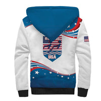 Personalized USA Rowing Sherpa Hoodie 2024 United States Flag Curve Style - Wonder Print Shop