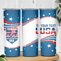 Personalized USA Rowing Skinny Tumbler 2024 United States Flag Curve Style - Wonder Print Shop