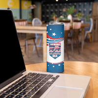 Personalized USA Rowing Skinny Tumbler 2024 United States Flag Curve Style - Wonder Print Shop