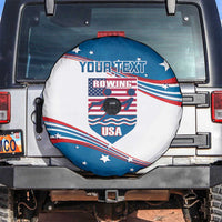 Personalized USA Rowing Spare Tire Cover 2024 United States Flag Curve Style - Wonder Print Shop