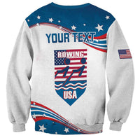 Personalized USA Rowing Sweatshirt 2024 United States Flag Curve Style - Wonder Print Shop