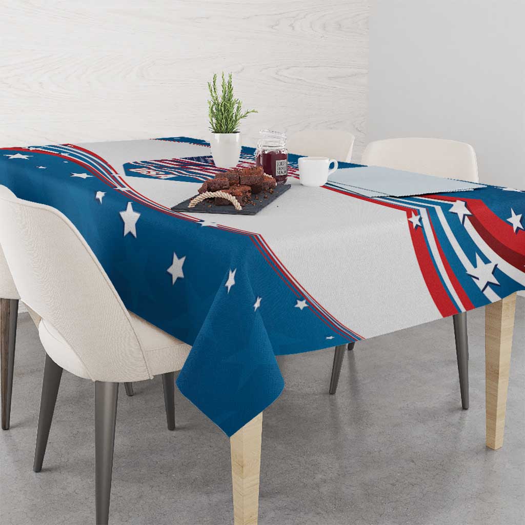 Personalized USA Rowing Tablecloth 2024 United States Flag Curve Style - Wonder Print Shop