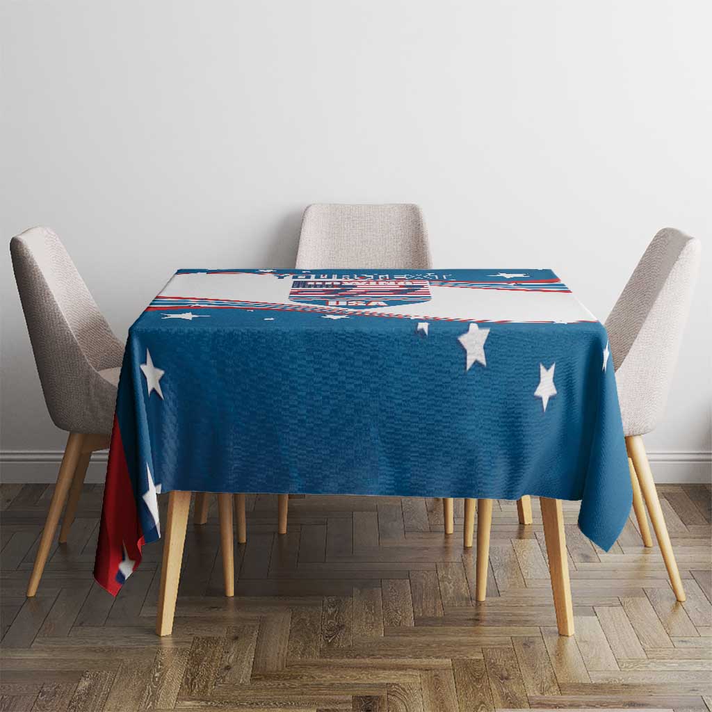 Personalized USA Rowing Tablecloth 2024 United States Flag Curve Style - Wonder Print Shop