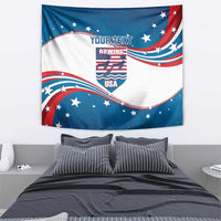 Personalized USA Rowing Tapestry 2024 United States Flag Curve Style - Wonder Print Shop