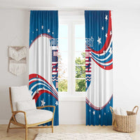 Personalized USA Rowing Window Curtain 2024 United States Flag Curve Style - Wonder Print Shop