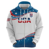 Personalized USA Rowing Zip Hoodie 2024 United States Flag Curve Style - Wonder Print Shop