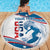 Personalized USA Surfing Beach Blanket 2024 United States Flag Curve Style - Wonder Print Shop