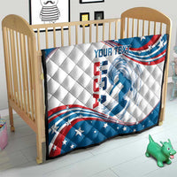 Personalized USA Surfing Quilt 2024 United States Flag Curve Style - Wonder Print Shop