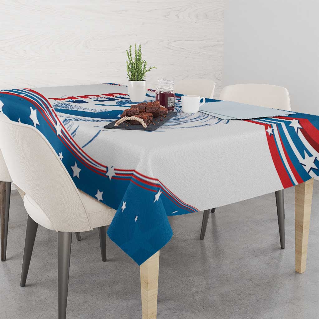Personalized USA Surfing Tablecloth 2024 United States Flag Curve Style - Wonder Print Shop