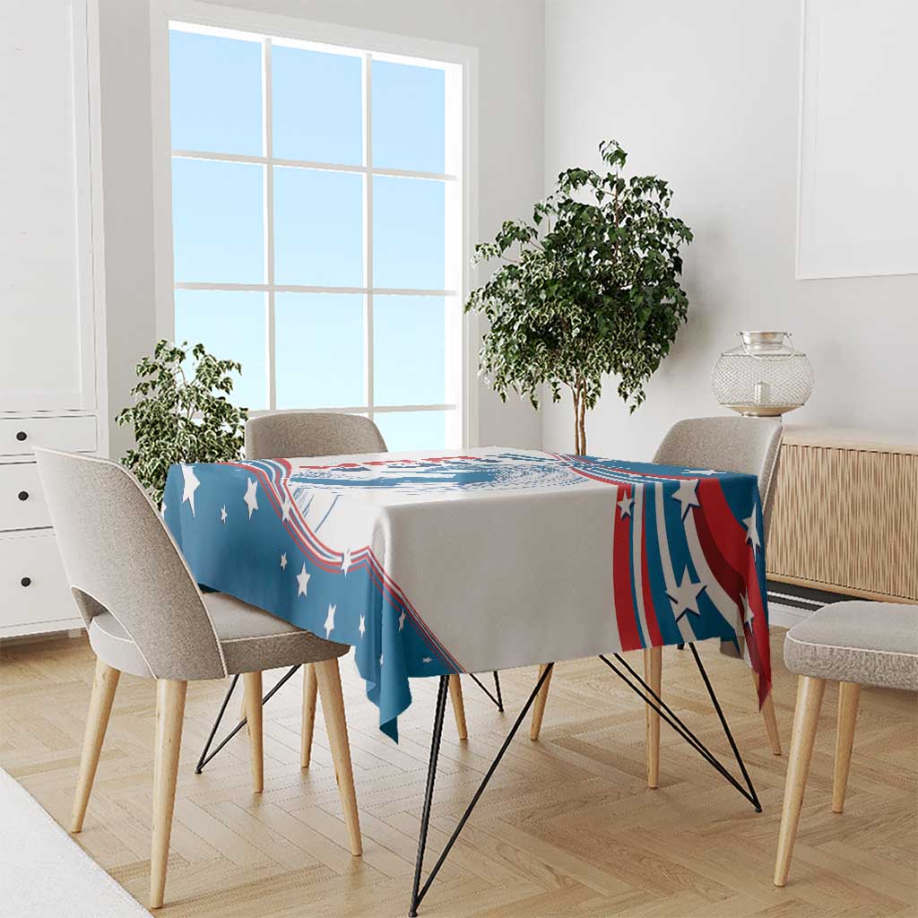 Personalized USA Surfing Tablecloth 2024 United States Flag Curve Style - Wonder Print Shop
