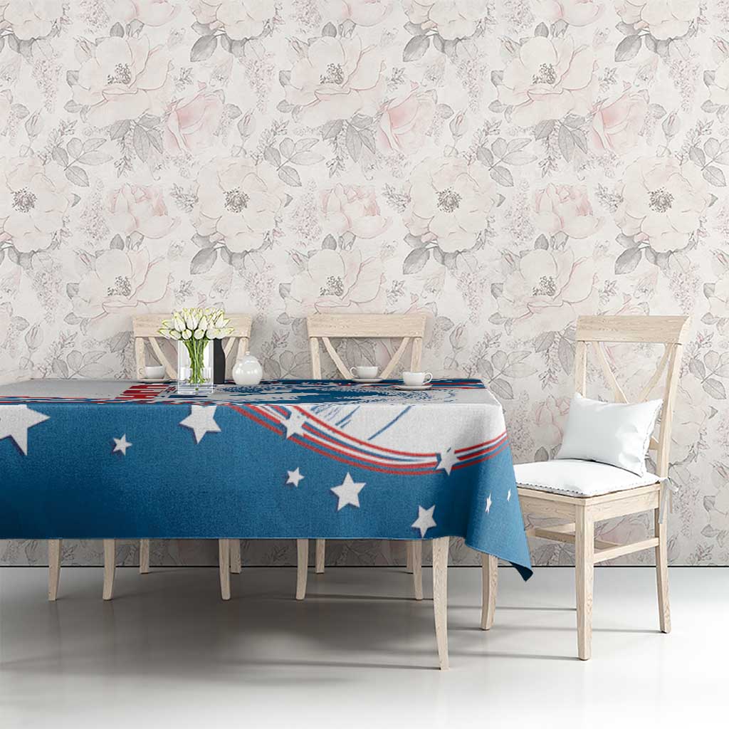 Personalized USA Surfing Tablecloth 2024 United States Flag Curve Style - Wonder Print Shop