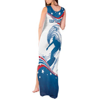 Personalized USA Surfing Tank Maxi Dress 2024 United States Flag Curve Style - Wonder Print Shop