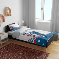 Personalized USA Golf Bedding Set 2024 United States Flag Curve Style - Wonder Print Shop