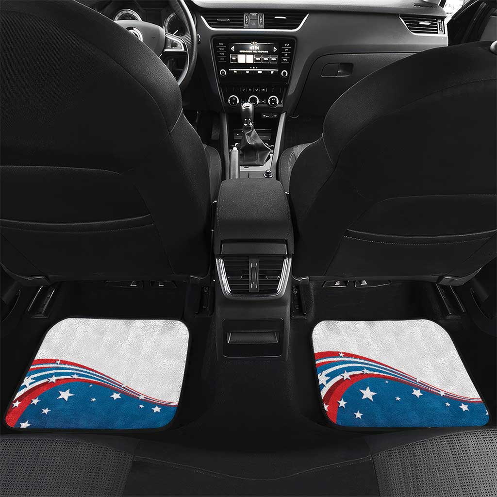 Personalized USA Golf Car Mats 2024 United States Flag Curve Style - Wonder Print Shop