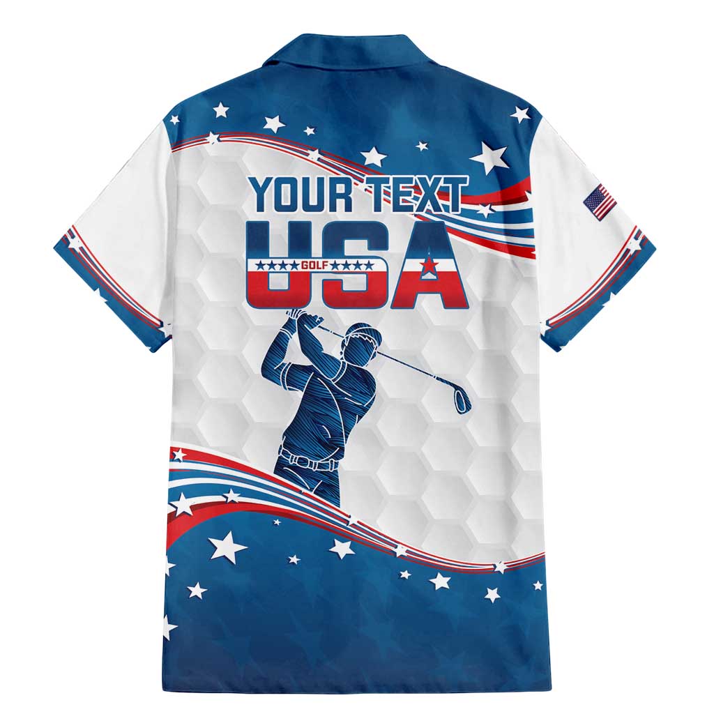 Personalized USA Golf Family Matching Mermaid Dress and Hawaiian Shirt 2024 United States Flag Curve Style - Wonder Print Shop